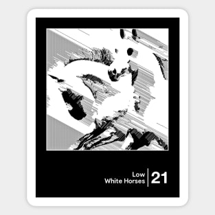 Low - White Horses / Minimalist Graphic Artwork Design Magnet